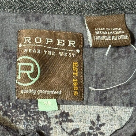 Roper Wear the West Womens Medium Western Paisley Print Long Sleeve Shirt - Picture 3 of 4